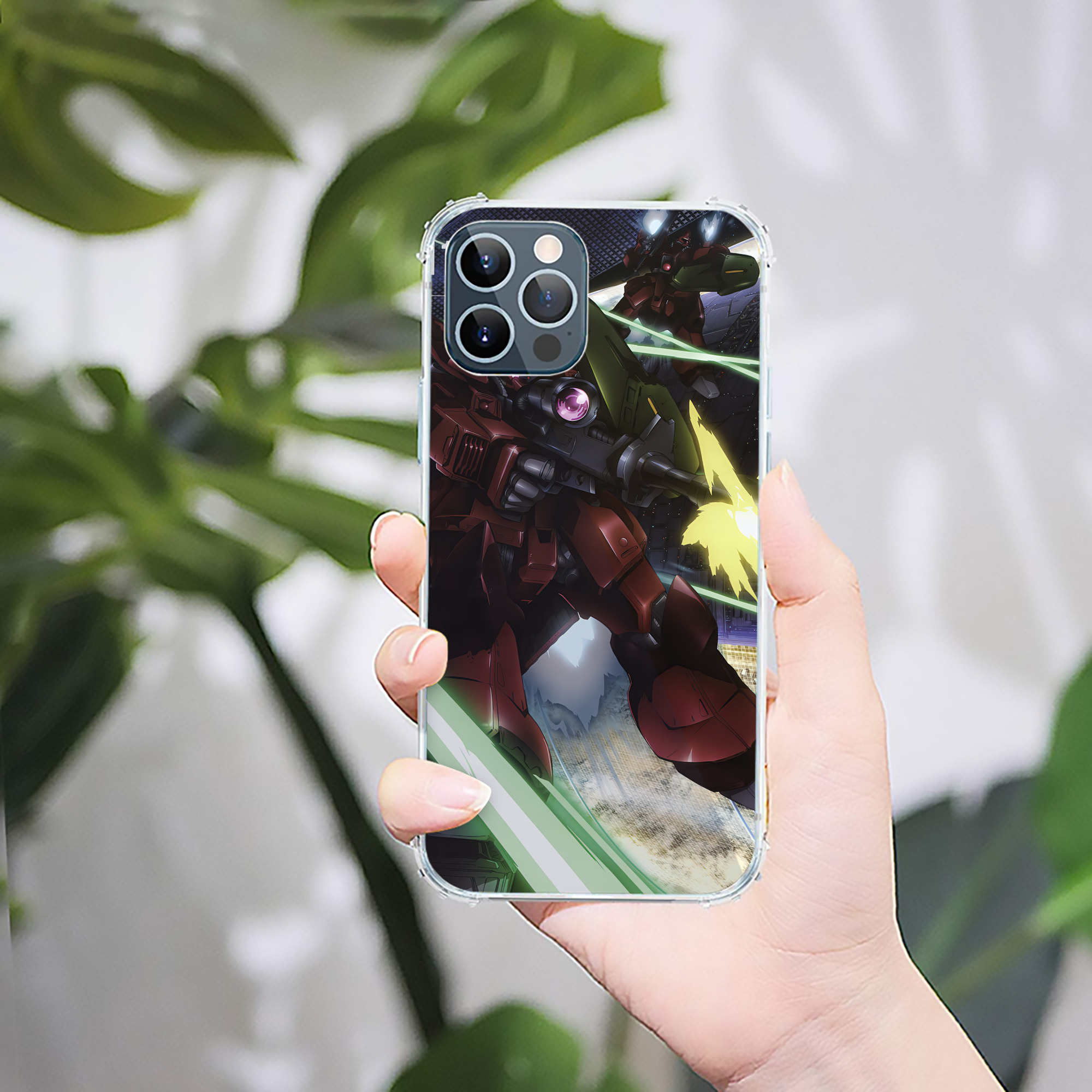 （画像用） 機動戦士ガンダム Mobile Suit Gundam 【iPhone 12シリーズ対応】透明スマホケース（クリアソフトケース）